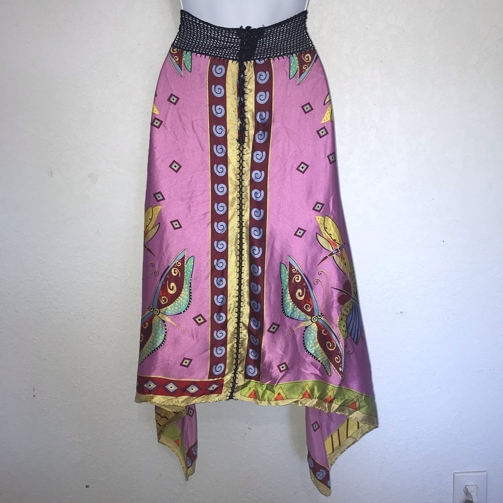 Lyndia Procanik Silk & Crochet Halter Dress 12 - Picture 9 of 10